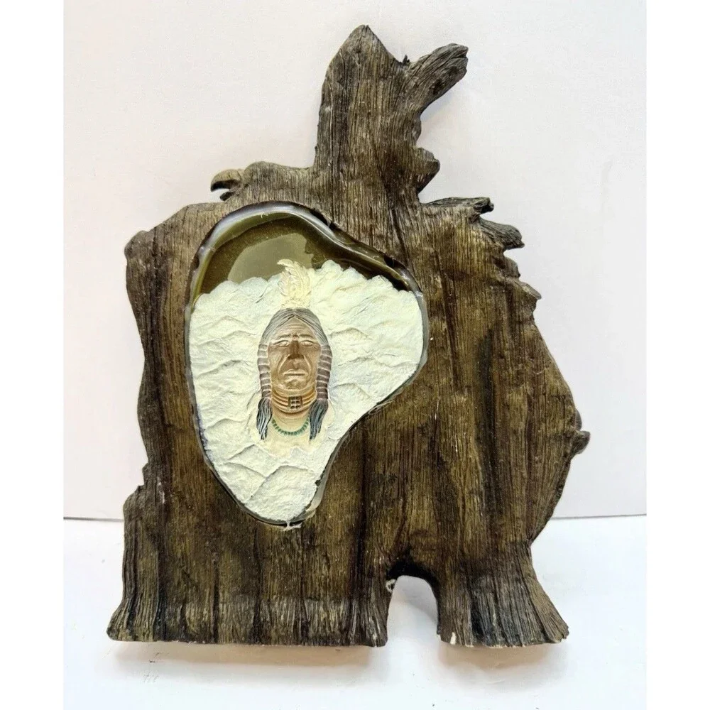 Native American Indian 3D Animal Spirit Plaque Picture